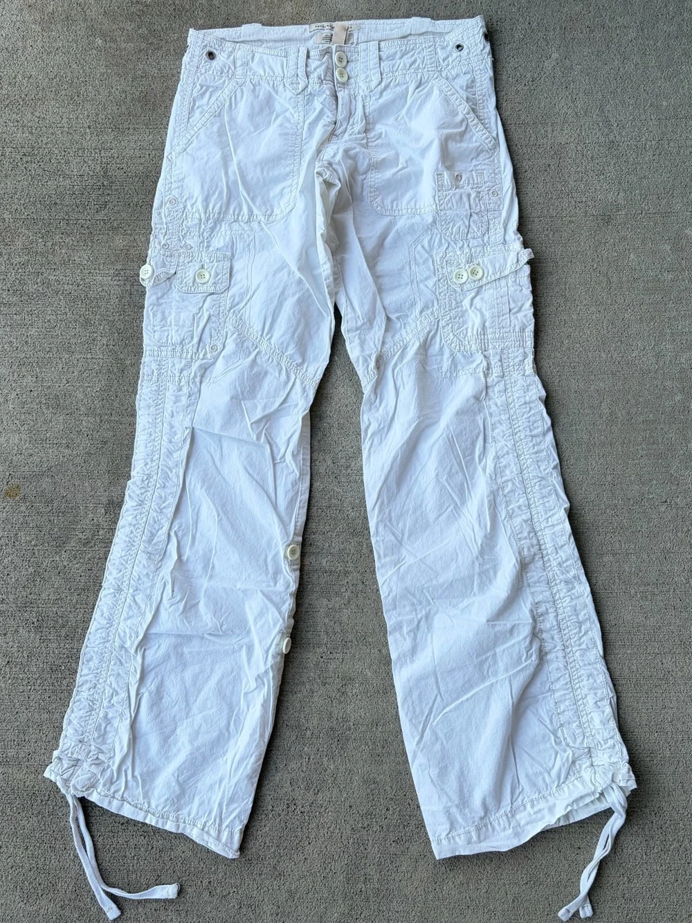 Vintage 90s Abercrombie and Fitch Y2K cargo cotton utility adjustable pants jean